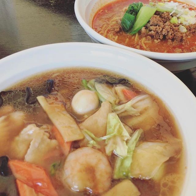 あんかけラーメンと坦々麺